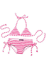 Lilo Tati Terry Triangle Drawstring Bikini Pink
