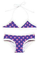 Lilo Tati Sporty Binded Bikini Purple/Pink Dots